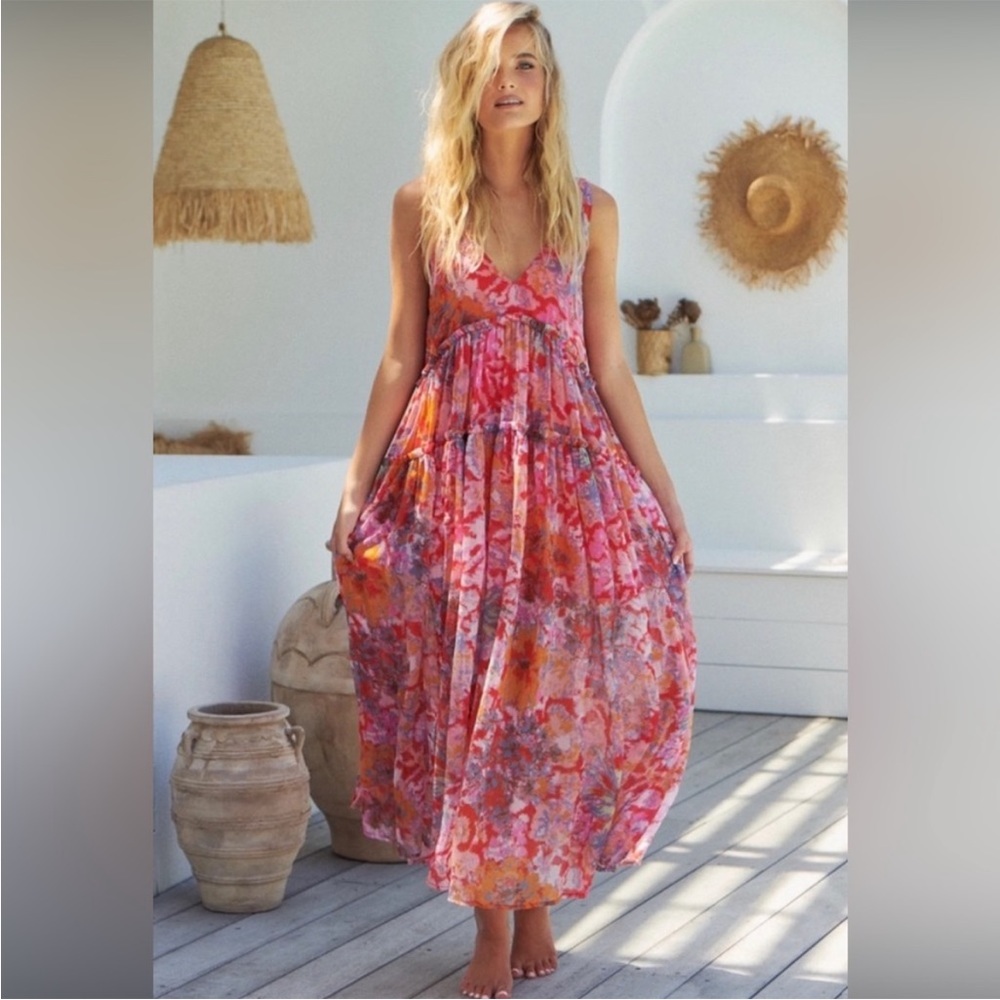 FREE PEOPLE
Julianna Maxi Dress Cherry Combo; NWT Women’s Medium